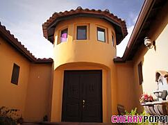 Teen Pussy Filled with Jizz After Outdoor Creampie Handjob Blowjob