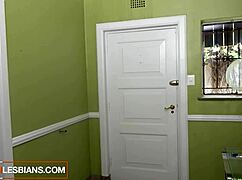 yo black hottie oils those massive tits for steamy lesbian fingering and pussy licking action