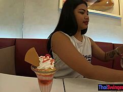 big ass thai teen gets fucked doggystyle by boyfriend post ice cream