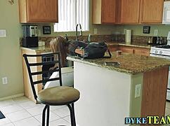 latina les teen tribbing her wet pussy wildly!