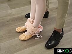 Skinny Teen Ballerina Myra Moans Bent Over Doggystyle Fuck for Role