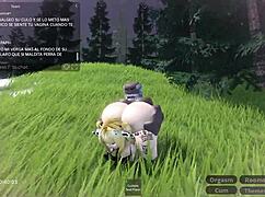 esta perra entro a mi bosque y termino siendo cojida i roblox con ese monster cock en su big ass