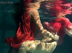 Lilia Mihalkova And Natalia Kupalka Dive Into Underwater Lesbian Play