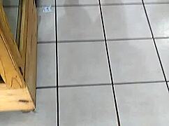 Damn! This Mexican big ass babe shakes it in the store!