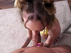 petite goldie asks stepdad for big cock deepthroat 😏🍆💦