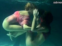 Lilia Mihalkova And Natalia Kupalka Dive Into Underwater Lesbian Play