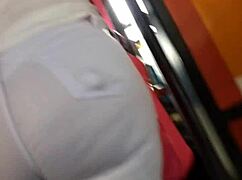 gostosa flashes big ass candidly on hidden bus cam