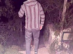 Innocent Party Girl Leaves with Two Studs for Outdoor Slut Pounding