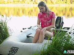 18yo alice flore spreads shaved pussy fingers to soft moans and juicy orgasm