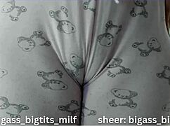 pajama camel toe teases plump pussy lips and curves