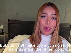 Curvy Latina Big Ass Babe Fucks Boyfriend Bent Over While Parents Sleep Next Room