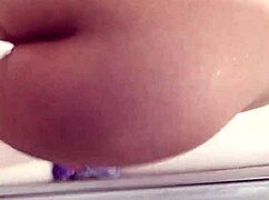 he spies on chubby stepmom bathing her fat body in shower