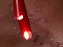 redhead bound latex pussy drips candle wax orgasms from outdoor bdsm spanking!
