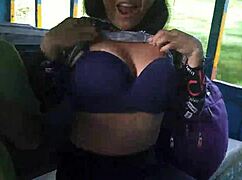 stranger gropes my ass on bus ride then milf tits bounce wild 😈🔥