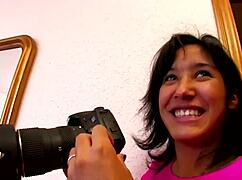 chubby big tits girl gets roughly fucked doggystyle by experienced old guy close-up