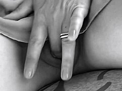 girl secretly rubs pussy under the desk