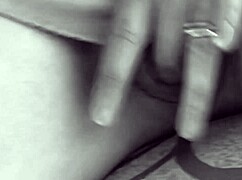 girl secretly rubs pussy under the desk