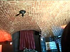 blonde girl shows off big tits blowjob cum skills