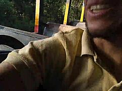 stranger gropes my ass on bus ride then milf tits bounce wild 😈🔥