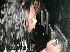 wanna get sucked come to my gloryhole cabin 😈🍆💦