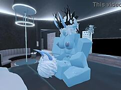 so i turned into a blue demon in roblox