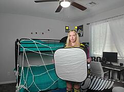 pawg blonde sneaks dick behind scenes with kallie taylor