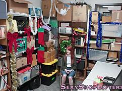 Thief Teen Sucks Dick Caught in the Act!