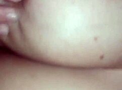 naked bbw milf fingers her big wet pussy deep in bathtub