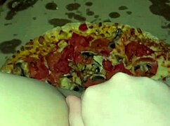 Saudi arabian snowwhite masturbates with pizza in la?? kinky asmr fetish!
