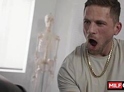 Hot! Big booty busty blondes Jenna Starr and Melony Melons devour Roman Todd's huge cock together