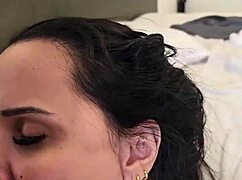 Kalena mitrak tempts naughty fan into bedroom fun