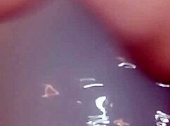 naked bbw milf fingers her big wet pussy deep in bathtub