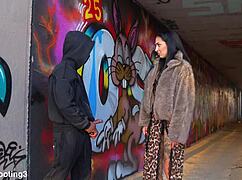 dominican guy pounds italian babe doggystyle under bridge in barcelona streets 🇮🇹🍆