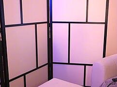 sexy blonde babe shoves vibrator deep in wet pussy solo for crowd