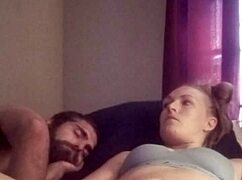 Snow Bunny Shaved Pussy Teases Toys Horny