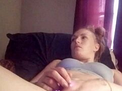 Snow Bunny Shaved Pussy Teases Toys Horny