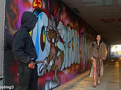 dominican guy pounds italian babe doggystyle under bridge in barcelona streets 🇮🇹🍆