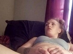 Snow Bunny Shaved Pussy Teases Toys Horny