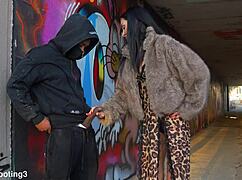 dominican guy pounds italian babe doggystyle under bridge in barcelona streets 🇮🇹🍆