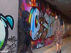 dominican guy pounds italian babe doggystyle under bridge in barcelona streets 🇮🇹🍆
