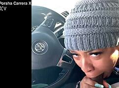 Ebony Snowboarder Deepthroats Big Black Cock Outdoor Public Blowjob Swallow