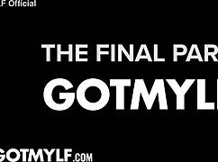 stepmom milf with fake tits deepthroats huge cock in mmf threesome with stepson