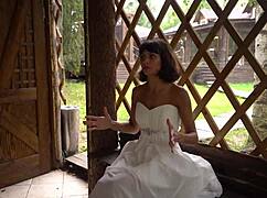 the bride sneaks off right after vows to cheat with hard doggystyle riding on her wedding day