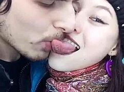 lesbian babes kiss passionately before cumshot play