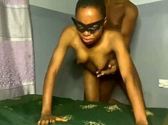 Descriptive Ebony Beauty Moans Screams Petite Ass on Stepbrother's Cock Early Morning Ride