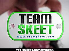 aria lee gags hard on huge cock in teamskeet pov blowjob