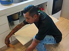 wanna see this pregnant black wife cheat with plumber's big cock anal creampie inside??