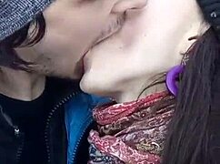 lesbian babes kiss passionately before cumshot play