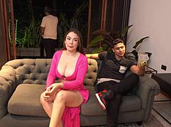 Husband Watches Busty Blonde and Muscular Best Friend Cuckold Him Hard