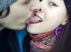 lesbian babes kiss passionately before cumshot play